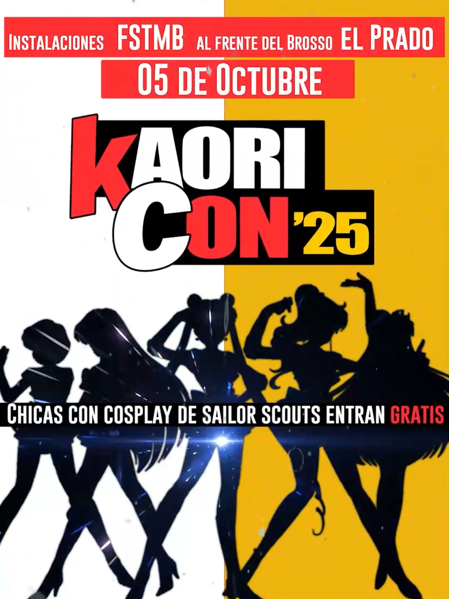 ¡KAORI CON 25 ya está aquí! 🌟 🎉 El evento más épico para fans del anime, cosplay, comics y videojuegos y la CULTURA POP llega el: 📅 5 de octubre 📍 instalaciones FSTMB – El Prado (frente al Brosso y monje campero) :::::Edición BATALLA POR LA LUNA::::: 💖 Reto 2025: ¡Reunir al mayor número de Guardianas Sailor Scouts en una convención! ✨ Si vienes cosplayada de Sailor Scout… entras GRATIS! 🌙 Pasarela Sailor Scout y… ¡sorpresas que no te imaginas! 🔥 ¿Qué te espera? 🎮 Torneos de Videojuegos 🔥 Stands expositores comerciales y de comida 🌀 Torneos de Beyblade 💃 Cover Dance Individual y NO-MIX Tournament Grupal 🏆 Final Coverdance Arayashiki Individual 👑 Concurso de Cosplay Individual por 2 cupos a la Final Internacional Arayashiki 2026 ✋ ¡JANKENPO! para elegir a nuestro KaoriChampion 🎵 Actuacion especial de:  La Vizcacha de Vizard band y Yi and Yhael de Wasabi Dragon  📸 fotógrafos y videógrafos cosplay 🎟️ Entradas Generales y VIP (pronto más detalles) 📲 Síguenos para conocer todas las sorpresas de KAORI CON 25 #eventoanime      #eventoskpop   #kpopbolivia   #animebolivia  #Kaoricon25 @ELFEN @ARMOR CHIEF @Kame Legends @Anime Kai @El Xavi 007 @Wasabi_Dragon_band @VizardBand バンド @LaVizcacha XD @AoiNekita😺 @Ian Rojas @Ivel_Beys_Cos 