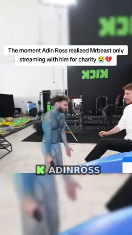 The moment Adin Ross realized Mrbeast only streaming with him for charity 😭💔 #adinross #mrbeast #teamwater #fyp 