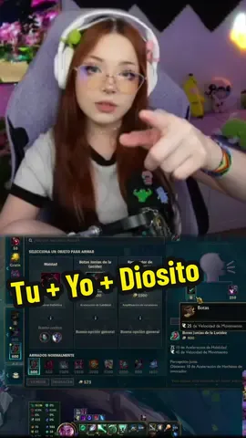 Tu, Yo y Diosito 🙂‍↔️ #leagueoflegends #riotgames #lolmemes #twitchclips #streamergirl 