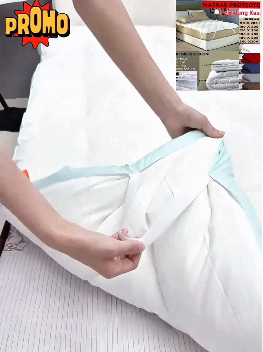matras protector pelindung kasur  tebal dan empuk bikin tidur seharian makin nyenyak  #matras #matrasprotector  #matraspelindungkasur  #matraspelindungspringbed 