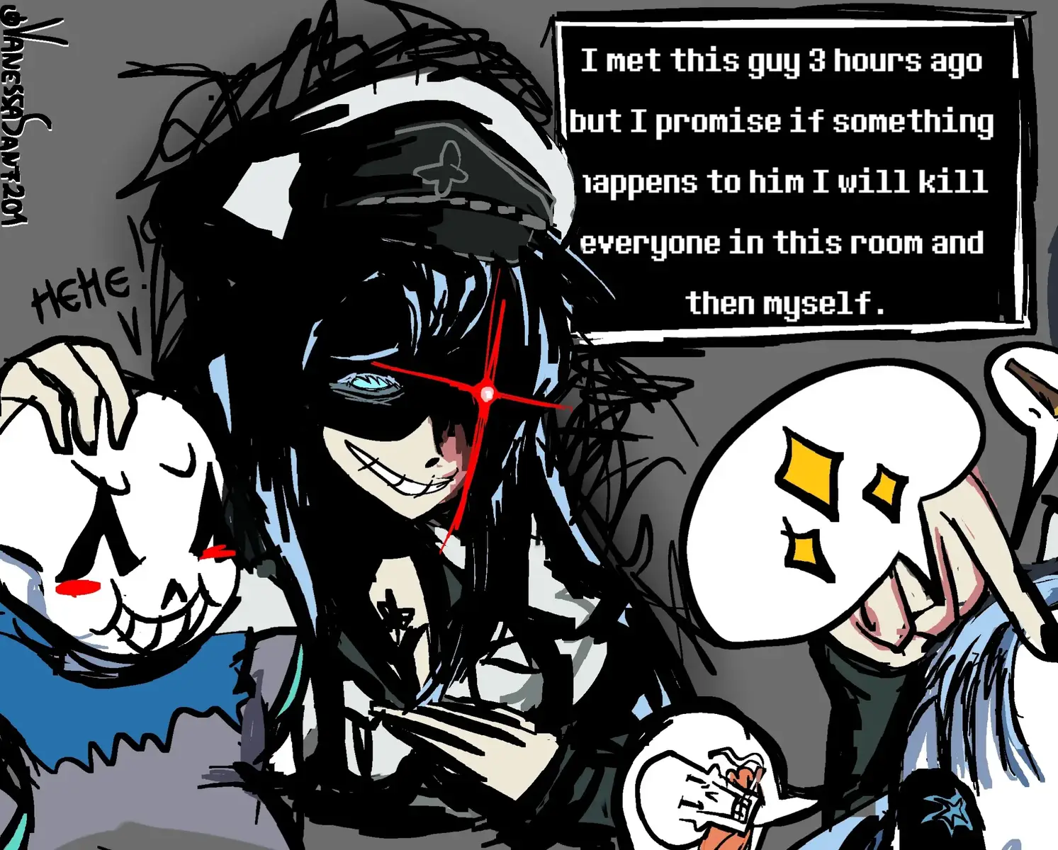 #swapsans #esdeath #sansau #fanart #fy 
