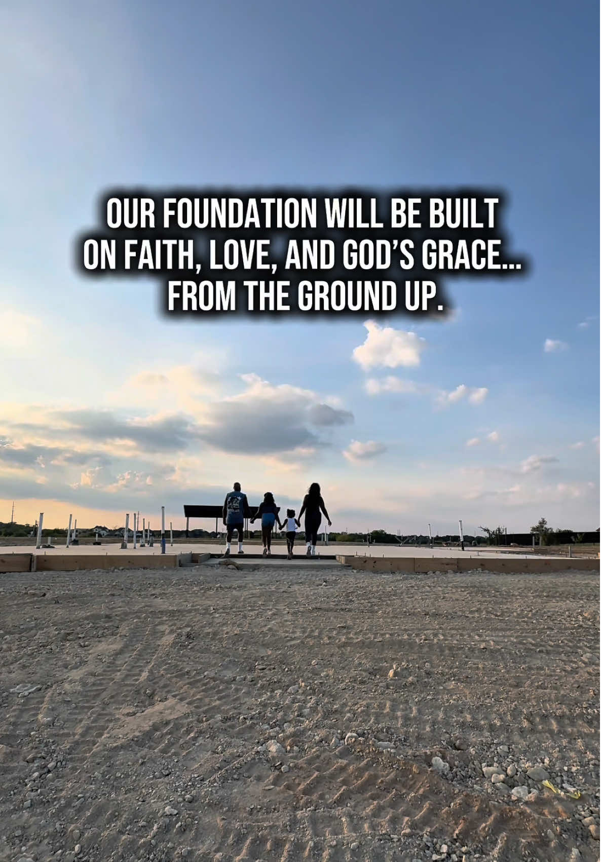 Our home’s foundation was poured…The very first step in bringing our dream to life. Just like our family’s foundation, it’s built strong and steady, rooted in faith. We’ll thank God every step of this journey. Today, we laughed, danced, prayed, and even shared our first kiss on this foundation… and we can’t wait to create a lifetime of memories right here. #newbuildjourney #newconstructionhomes #newconstruction 