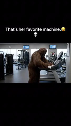 Bigfoot knows her workout routine by heart.😂😂 #fyp #veo3 #aimemes #bigfoot #trendingnow #bigfootvlog #bigfootisreal #googleai 