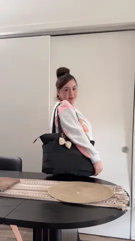 I didn’t expect to love this tote bag this much. I started using it for pumping, now it’s my daily diaper bag. So much room for all the baby stuff (and the toddler stuff too!) #diaperbag #diaperbagessentials #momlife #momof2 #motherhood 