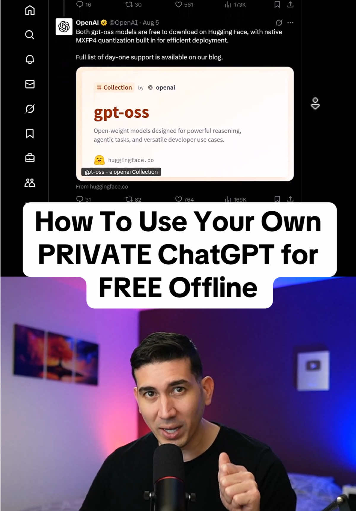 OpenAI recently launched an open source version of ChatGPT completely FREE that you can use offline on your own machine. The model is called GPT-OSS and I’ll show you how to install it. #chatgpt #openai #gptoss #chatgptfree 