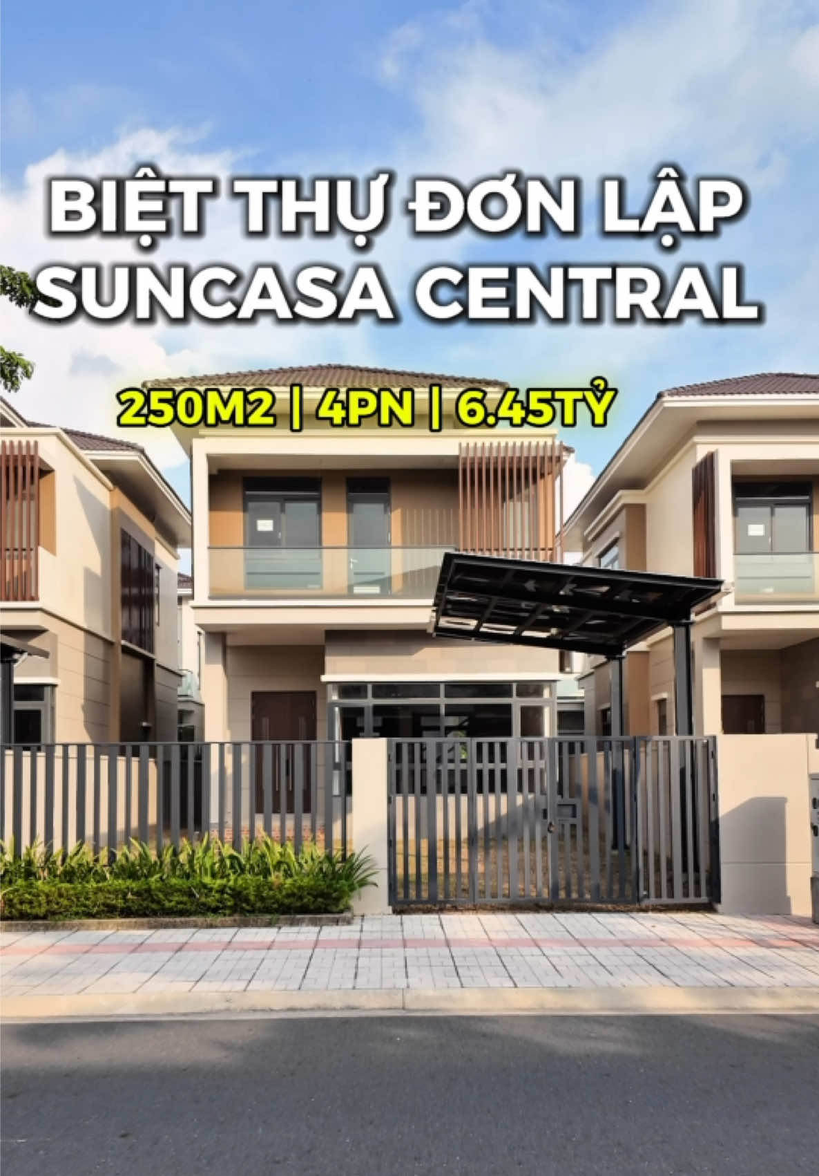 Biệt Thự Đơn Lập với sân vườn lên đến 100m2 Thiết kết Sang trọng tinh tế với 4 mặt thoáng tại KĐT Suncasa Central 4PN | 6.45Tỷ |250m2 #suncasacentral #donlap #bietthu #CapCut #Duymanhsuncasa #batdongsan #vsip2_bình_dương #xuhuong #viral #rivew 