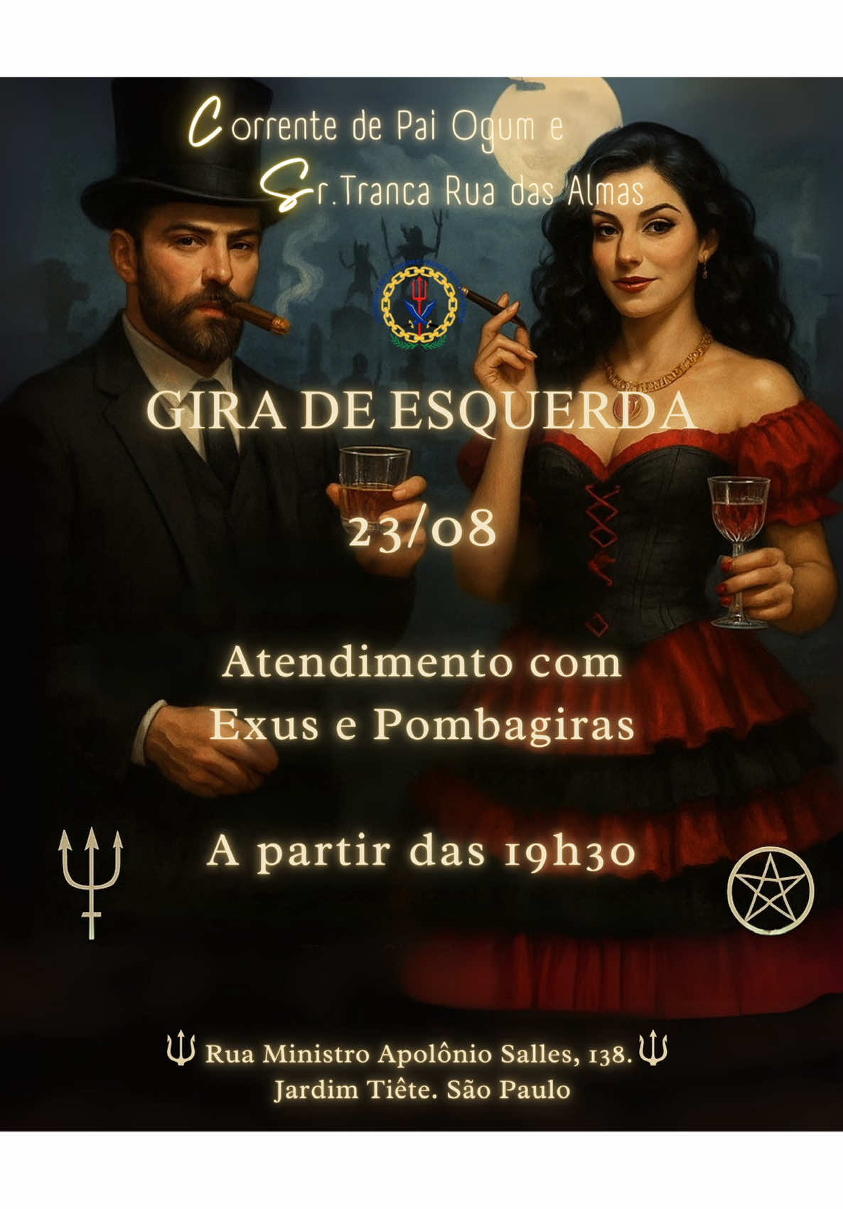 🌹Dia 23/08 às 19h30 na Rua Ministro Apolonio Salles,138.Jardim Tietê. São Paulo🔱 #umbanda #exu #pombagira #exumirim #saopaulo