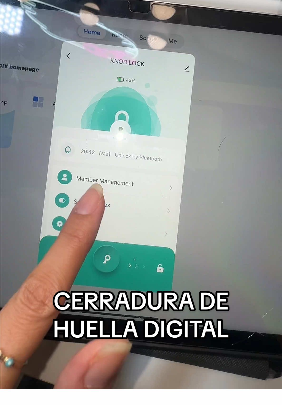 Cerradura inteligente con huella y app. ¡Olvídate de las llaves y protege tu hogar con estilo! #SmartLock #FingerprintLock #KeylessEntry #HomeSecurity #TikTokMadeMeBuyIt   