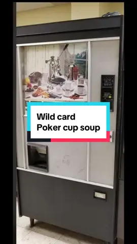 Vending machines with chicken soup in wildcard poker cups. #nostalgia #vintage #vintagevendingmachines #chickensoupvendingmachine 