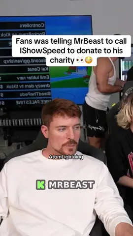 Fans was telling MrBeast to call IShowSpeed to donate to his charity 👀😳 #adinross #mrbeast #speed #ishowspeed #ishowspeedclips @adin @MrBeast @IShowSpeed 