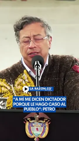 #Nación | Durante su discurso en la conmemoración de los 215 años del Ejército Nacional en Boyacá, el presidente Gustavo Petro respondió directamente a quienes lo califican como dictador.