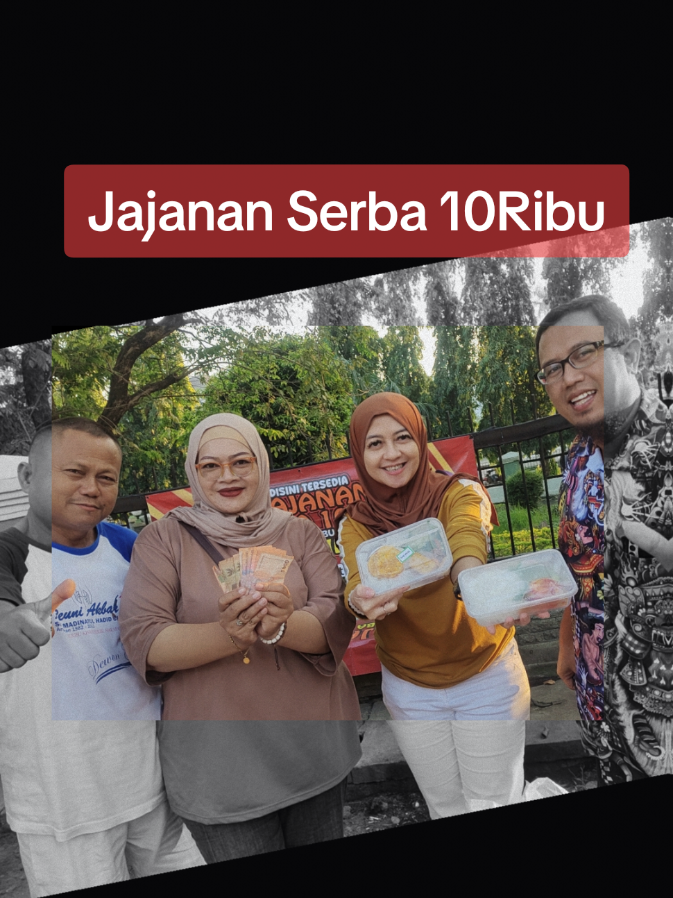 Endorse pagi-pagi Jajanan Serba 10ribu yang tengah viral milik Ambu IIm Sarim di Simpang Tiga Cilegon bareng Ketua FKPU Cilegon. Heboh atuh masa enga🙈☺️ 👍🇮🇩🌟 #jajananserba10ribu #jajanancilegon 💝💖