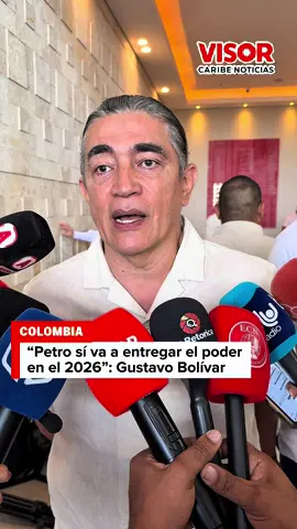 El precandidato presidencial y senador Gustavo Bolívar, tras reunirse en Cartagena con una comisión norteamericana, afirmó que el presidente Gustavo Petro entregará el poder en el 2026 y que en Colombia no se ha expropiado a ningún ciudadano.