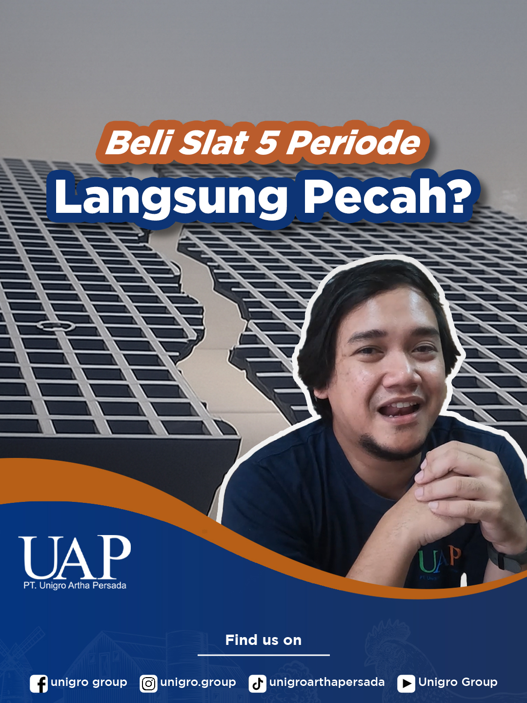 Pernah beli slat kandang terus baru sebentar sudah pecah? Hati-hati, mungkin kamu salah pilih! Slat Unigro dibuat dari biji plastik murni, makanya kuat banget dan enggak bakal pecah meskipun diinjak-injak atau dilompatin. Kekuatannya bisa bertahan sampai 7 tahun atau 35 periode ternak broiler, lho! Unigro tidak pernah menjual slat ini di Shopee, jadi kalau mau beli langsung hubungi kami lewat WhatsApp, ya. #SlatKandang #KandangAyam #PeternakanModern #TernakBroiler #Unigro