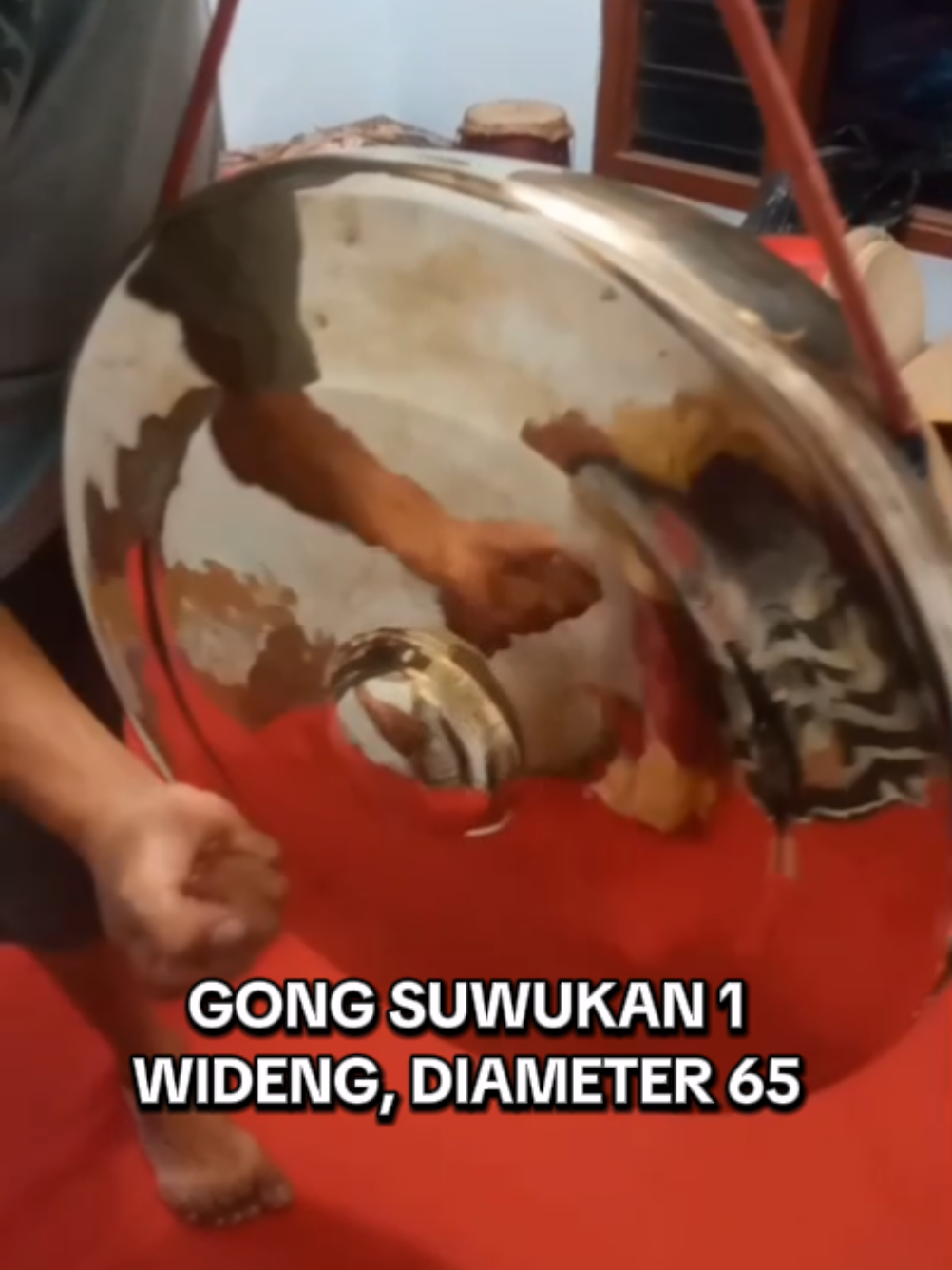 Gamelan Jawa Gong Suwukan 1, Wideng, Diameter 65, No Minus, Bahan Perunggu. Lokasi Lodoyo Blitar Jatim.  WA 081227777345 #gamelan #gamelanjawa #gong 