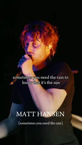 sometimes you need the... MATT HANSEN  @Matt Hansen  #matthansenmusic #emotional #tour #concert #live #matthansen #foryou 