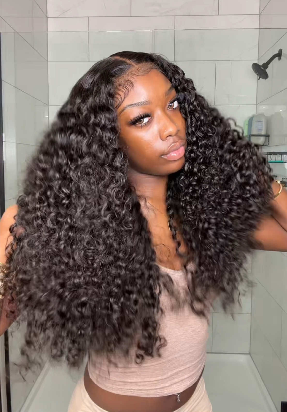 Curlyme Hair | 7x5 Glueless Water Wave Wig (Link In Bio) @CurlyMe Hair  #wigsnatched #wiginstall #wigglue #wiginfluencer #whatlace #whatlacefrontal #frontalinstall #laceglue #wiginstallation #frontalsewin #transparentlace #frontalwigs #closurewig #waterproof #houstonhairstylist #hdlacewig #wigstyling #wigstylist #curlymehair #hdlacewig #gluelesswig #doingmyhair #wig #fyppppppppppp #riannaimari  #gluelesswig #TikTokShopBacktoSchool #NovaTopFinds #tiktoktopwigs #curlymehair #fyp  #wigtok #humanhair