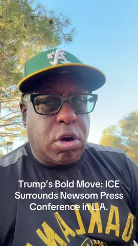 Trump’s Bold Move: ICE Surrounds Newsom Press Conference in L.A.#trump2024🇺🇸 #patriots #magarepublicans #losangelescalifornia #texasrepublicans 