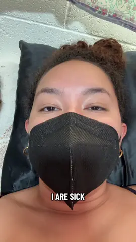 This has been my life the past week. How are yall doing? 😷 #sick #husbandandwife #maskup 