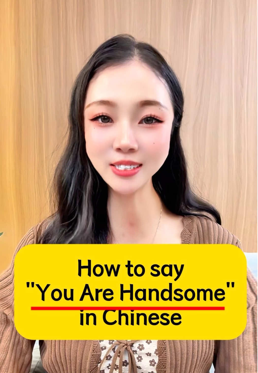 Chinese for beginners | How to say ”You Are Handsome “你好帅，ni hao shuai, in Chinese  #chineseteacher #LearnOnTikTok #中文 #中文学习 #中文教学 #chinese #china #学中文 #foryoupage #dailychinese #chineseculture #learnchinese #learnmandarin #foryou #fyp #mandarin #chineseforbeginners 