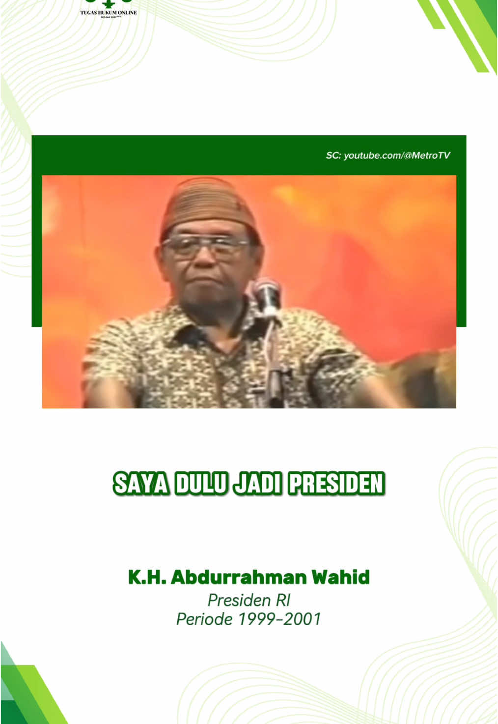 Cuma saya mikir, jabatan dari negara tingginya seperti apa sih. Kok sampai harus meneteskan darah manusia Indonesia. Oh tidak perlu. Bapak Pluralisme (K.H. Abdurrahman Wahid) ⚖️🌻 Informasi order silahkan klik link di bio, ya! #tugashukumonline #salamyuridissalamjusticia #jasatugas #jasahukum #jasatugashukum #jasaskripsi #jasatugaskuliah #jasatugasakhir #jasaskripsihukum #jokitugas #jokitugaskuliah #jokitugashukum #jokiskripsi #jokitugashukum #jokiskripsihukum #mahasiswahukum #anakhukum #hukum #hukumindonesia #panjangumurhalhalbaik