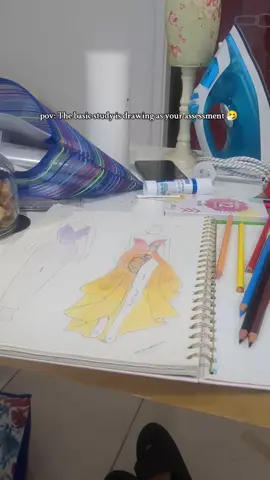 Please leave a comment for my inspiration 🤧. I need help for the next drawing. headache 🤕. #fyp #berandafyp #sewing #hitspapua #fashion 