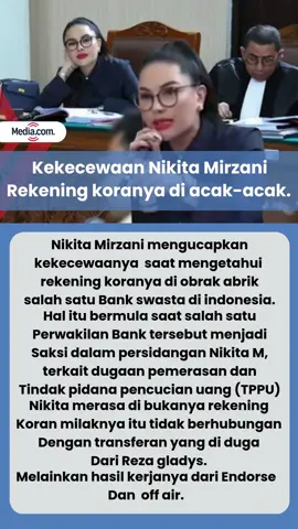 Kekecewaan Nikita Mirzani di persidangan terbaru terkait dugaan pemerasan dan tindak pidana pencucian uang ( TPPU ) #Media.com #nikitamirzani  #beritatiktok 