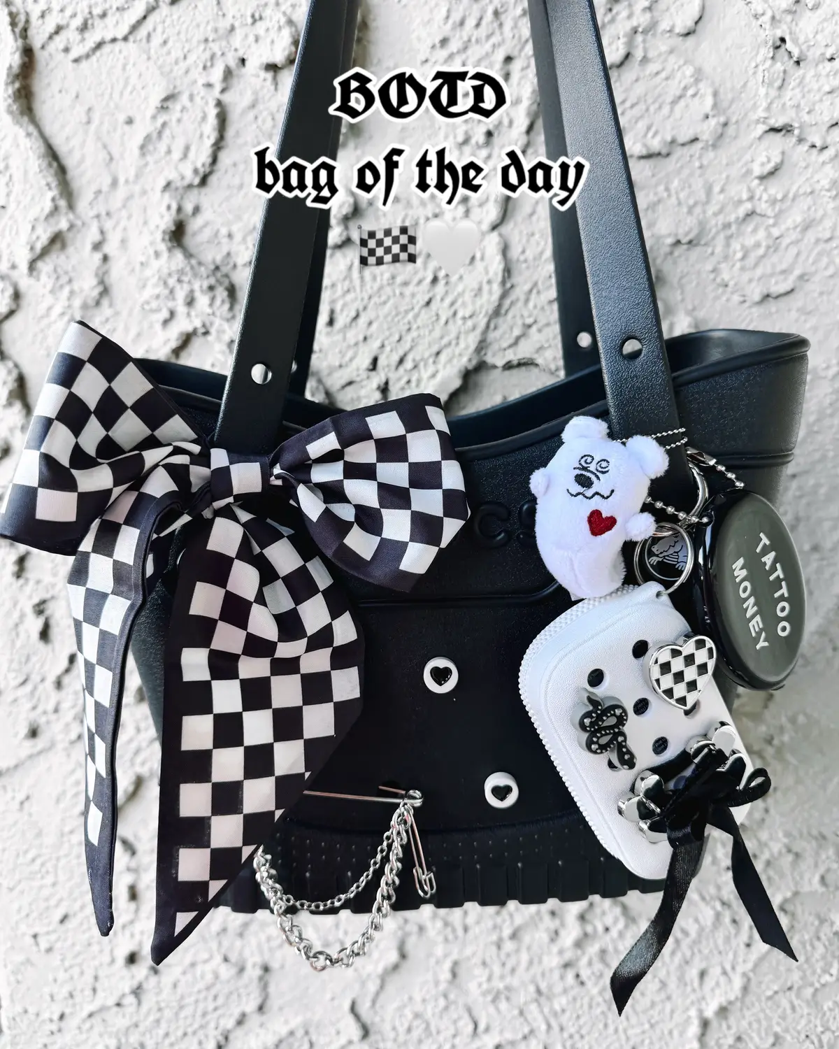 The perfect tote does exist 🕸️🖤 Bag - @Crocs Small tote Hand sanitizer & Holder - @touchland & Crocs Coin pouch - @3Potato4  Tumbler - @Simple Modern  Bat topper - CharCharms  🏷️ - BOTD, Bag of the day, tote, Crocs tote, Touchland x Crocs, Touchland, Halloween, Spooky, Halloween inspo, bag charm, bag accessories, Disney Style #bag #botd #bagoftheday #bagcharm #bagaccessories  @Disney @Disney Style 