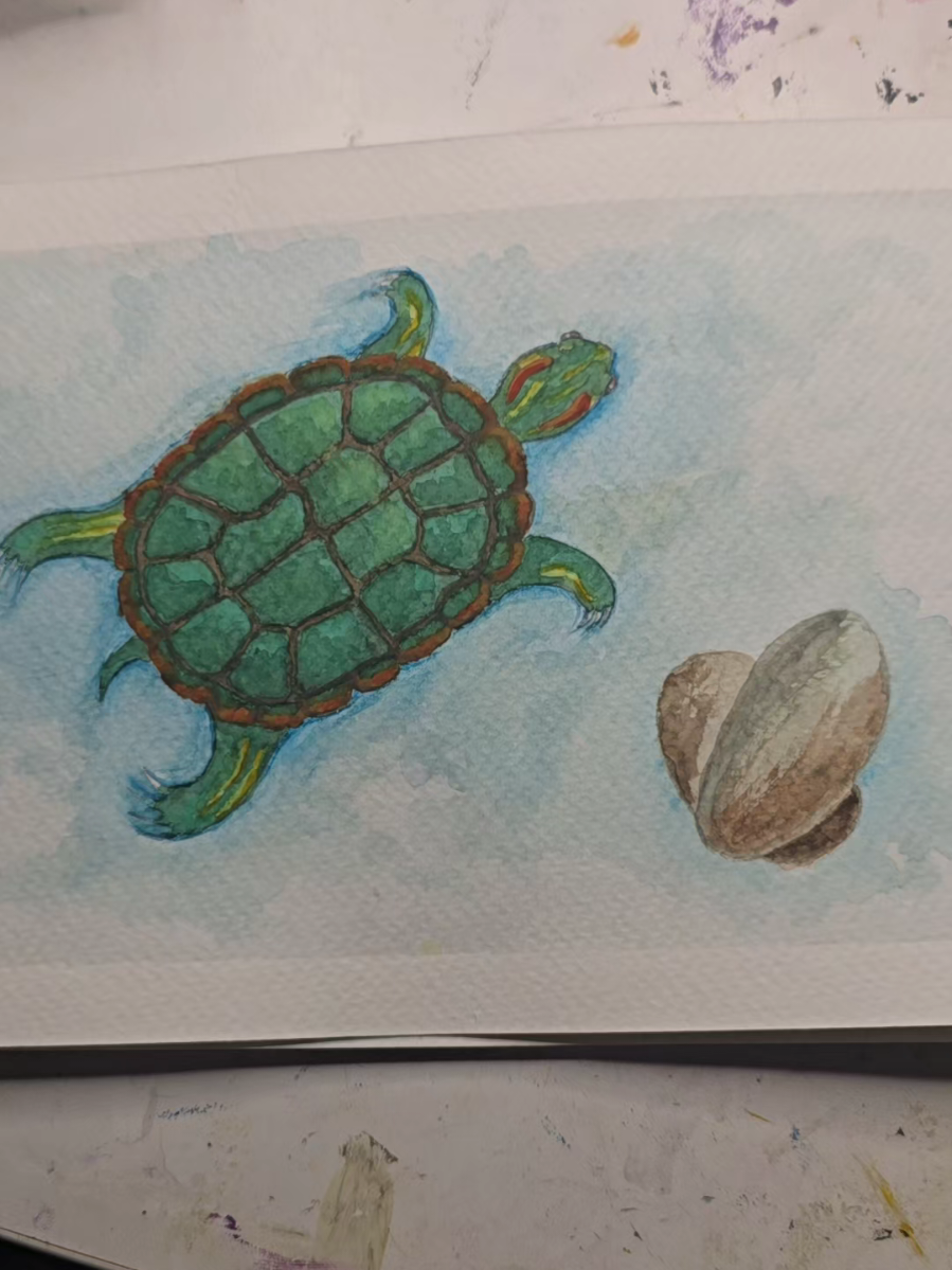 I feel like ive made pretty decent progress, but mostly improved my patience #watercolor #beginner #art 