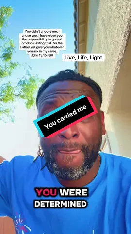 Song: Ms Carr You Carried Me! You didn't choose me, I chose you. I have given you the responsibility to go and produce lasting fruit. So the Father will give you whatever you ask in my name.” ‭‭John‬ ‭15‬:‭16‬ ‭FBV‬‬ #praise #christiantiktok #LIVEIncentiveProgram #LIVEMonetization #PaidPartnership 