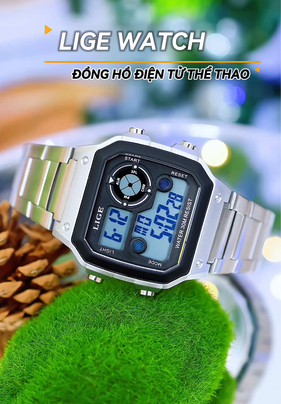Đồng hồ điện tử thể thao Lige #dongho #donghonam #donghothoitrang #donghodientu 