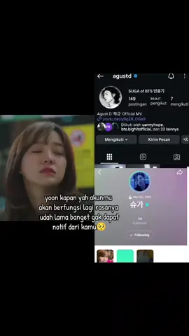 kapan yah ada notif mu yoon🥹💜#yoongi#kpop #bts#army#fy