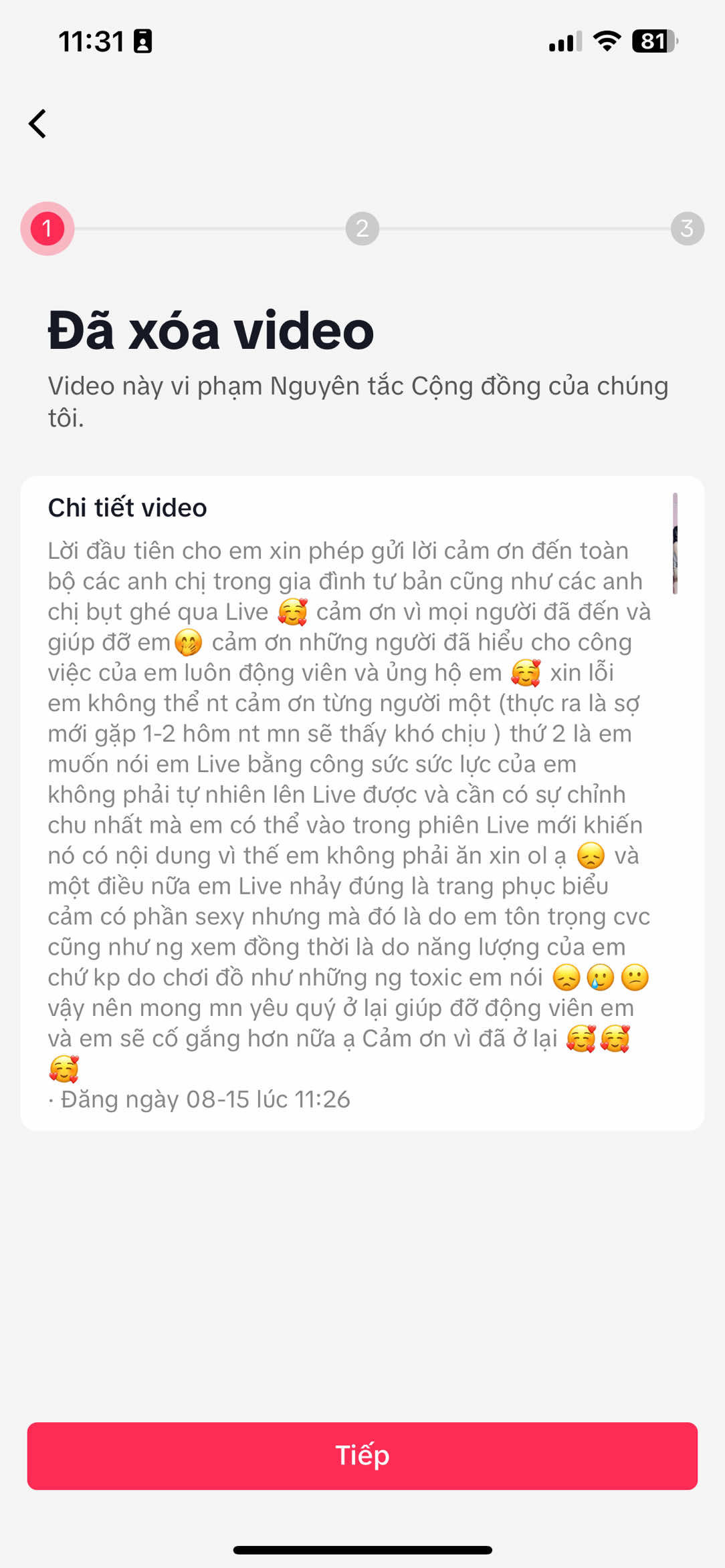Lời đầu tiền cho em xin phép gửi lời cảm ơn đến toàn bộ các anh chị trong gia đình tư bản cũng như các anh chị bụt ghé Live 🥰 cảm ơn mn đã đến và ở lại giúp đỡ em🥰 cảm ơn những người đã hiểu cho cvc của em luôn động viên và ủng hộ em 🥰xin lỗi vì đã k trực tiếp Nt gửi lời cảm ơn đến từng người ( thực ra là em sợ mới gặp 1-2 hôm mà nt mn sẽ thấy khó chịu á )🤭 thứ 2 là em muốn nói với mn là em Live bằng công sức của em không phải tự nhiên lên Live được và em muốn có sự chỉnh chu nhất có thể của em vào trong phiên Live mới khiến nó trở nên có nội dụng chứ em không phải ă.n.x.i.n.o.l.i.n.e ạ 😞 và một điều nữa là em Live nhảy trang phục của em có phần hơi ngắn hơn so với nhiều bạn idol khác và biểu cảm hơi 🤤  nhưng là do em tôn trọng cvc cũng như những ac xem Live đó là do năng lương của em chứ kp dùng mấy thứ ltinh như những ng toxic em nói 😬🫨 vậy nên mong mn yêu quý ở lại giúp đỡ động viên em và em sẽ cố gắng hơn nữa trong hành trình Live của mình ☺️☺️☺️Cảm ơn mọi người vì đã ở lại 🥰