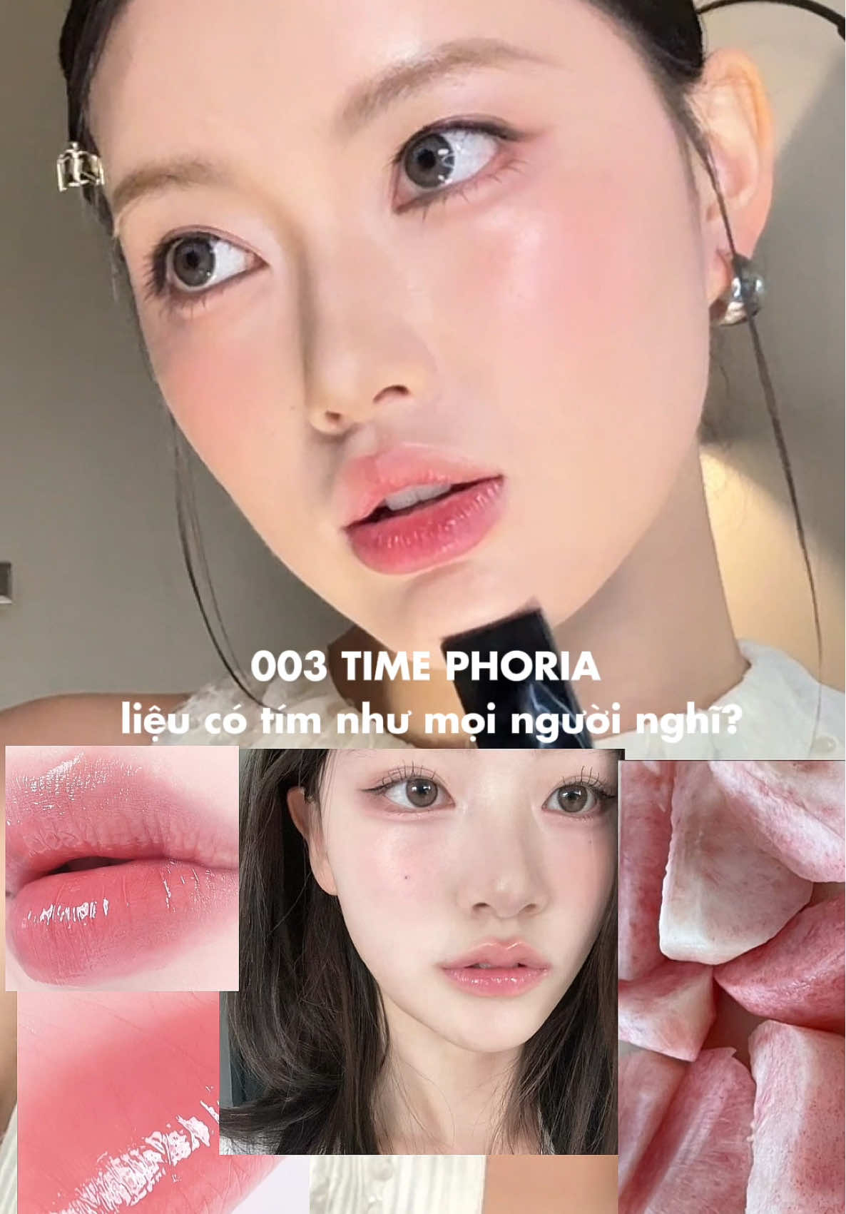 Sao ảnh swatch nó tím mà tui đánh lên không tím nha, màu neutral thiên lạnh á, màu 004 nó ngả tím hơn 😀😀 #goclamdep #reviewlamdep #xuhuong #swatchson #timephoriavn @Timephoria-VN 