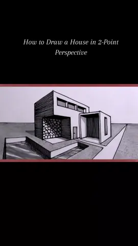 How to Draw a House in 2-Point Perspective #draw #house #2 #point #perspective @TikTok 