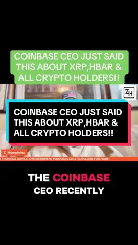 COINBASE CEO JUST SAID THIS ABOUT XRP,HBAR & ALL CRYPTO HOLDERS!! #goviral #fyp #xrp #foryouu #1millionviews 