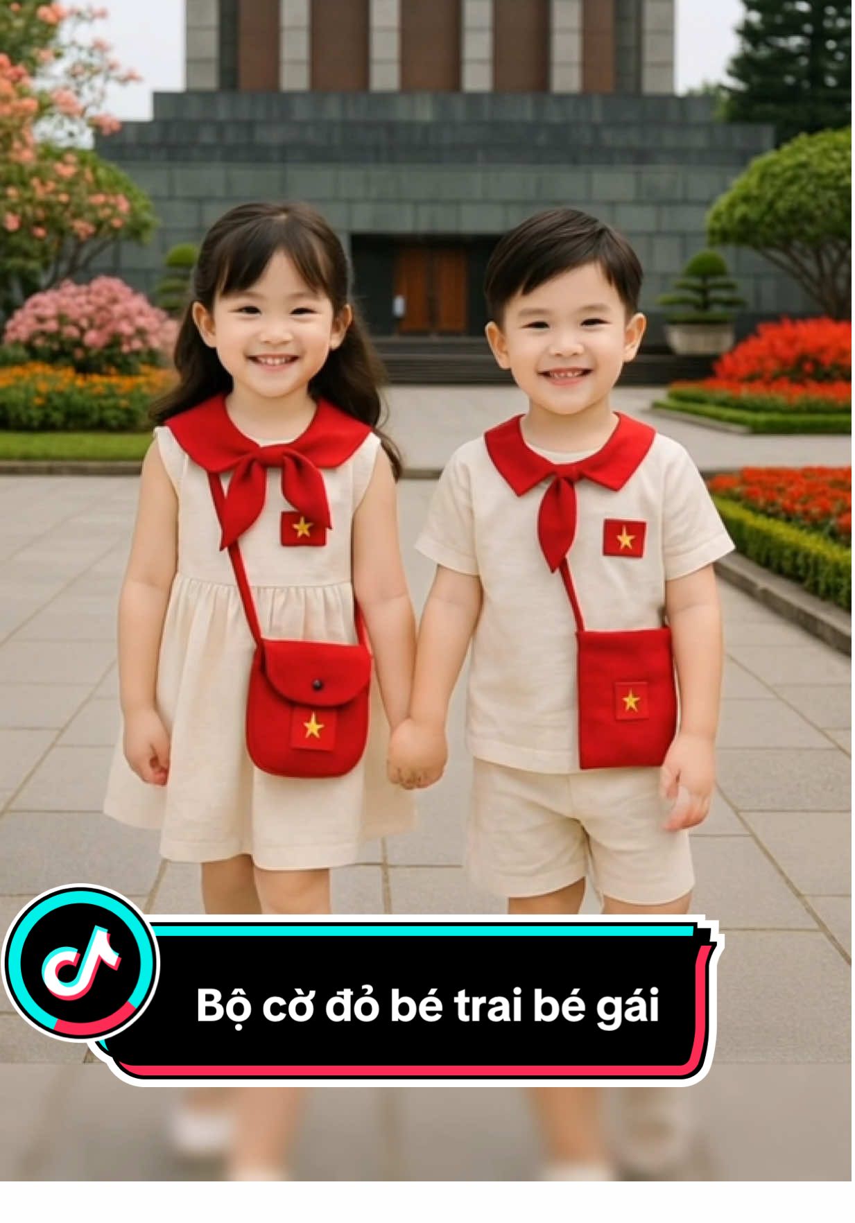 Bộ cờ đỏ bé trai bé gái xinh#thoitrangtreem #dobovietnam #setbobetraibegai 