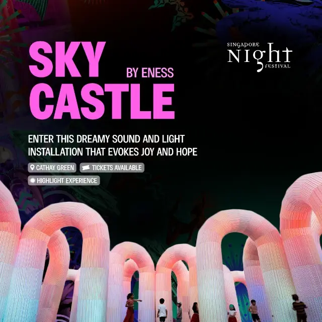 Amp up the island vibes at Sky Castle right at the heart of SG Night Fest 2025 from 𝟮𝟮 𝗔𝘂𝗴 – 𝟲 𝗦𝗲𝗽!
