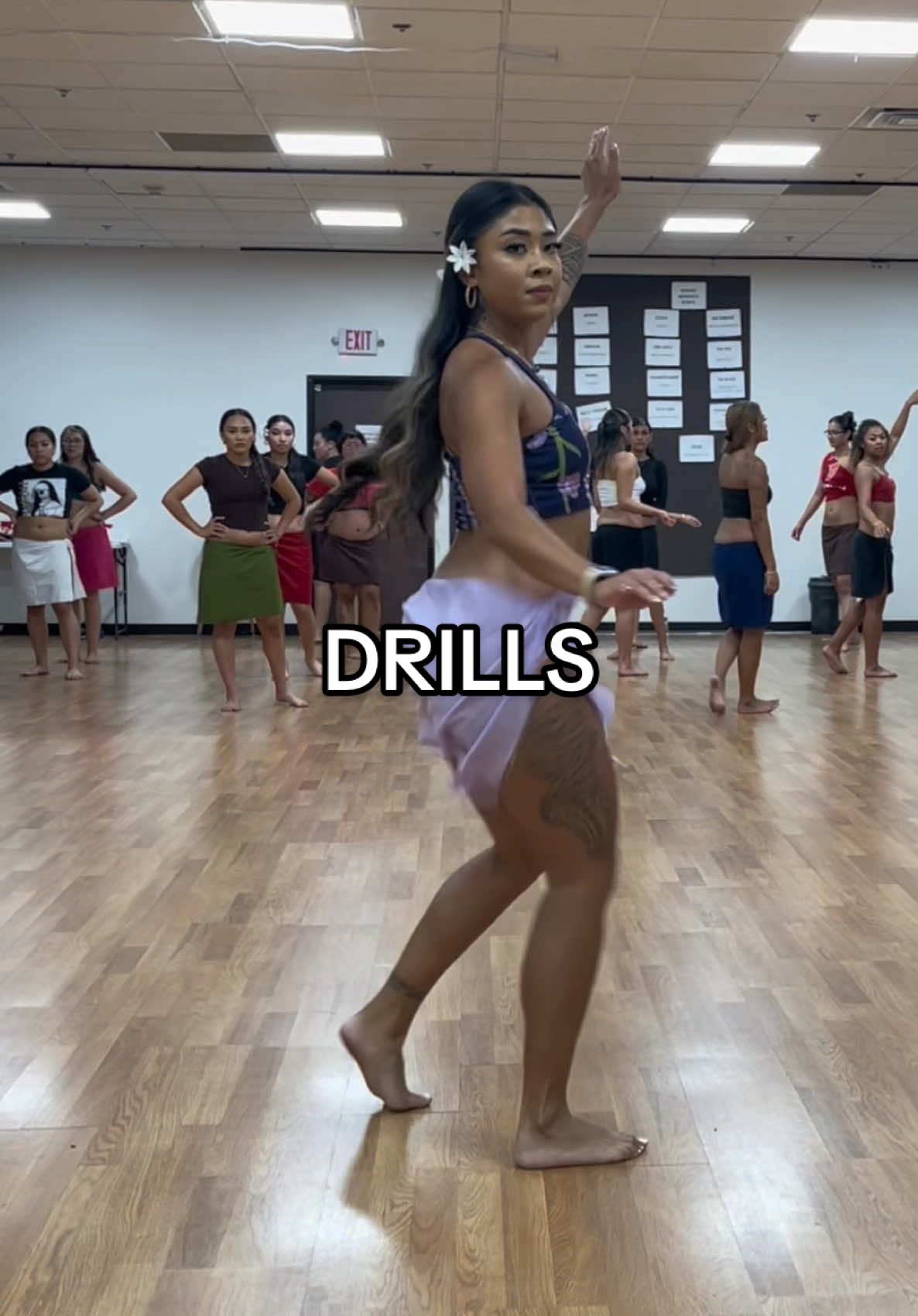 It’s DRILL TIME BABY! Training season 💜🌺🌴 #fyp #oritahiti #tahitian #drills #polynesiandance 