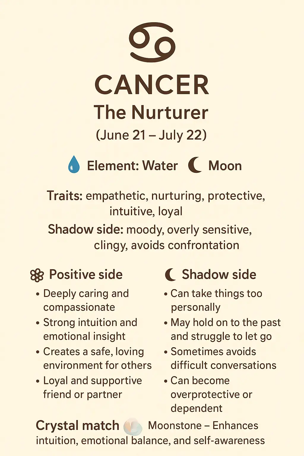 #zodiacsigns #crystals #cancer #watersigns 