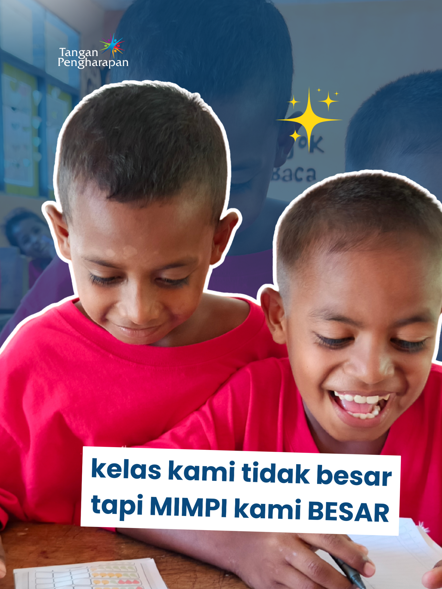 kelas kami tidak besar, mimpi kamilah yang BESAR 💙🥹🙏🏼 #tanganpengharapan #hennykristianus #fypviralシ #viralvideo #fyppppppppppppppppppppppp #fyp #fypage #viral #indonesia #generasiemas #anakpedalaman #belajar