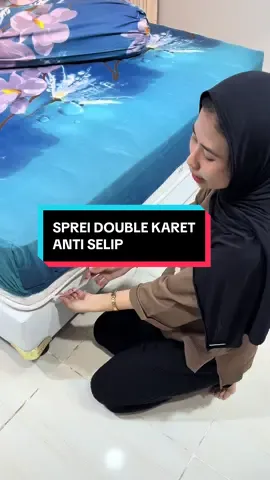Pemakaian mudah, anti geser, anti emosi, yuukk gercep join live sekarang💗 #sprei #spreidoublekaret #spreiaesthetic #spreimotif #spreihomemade 