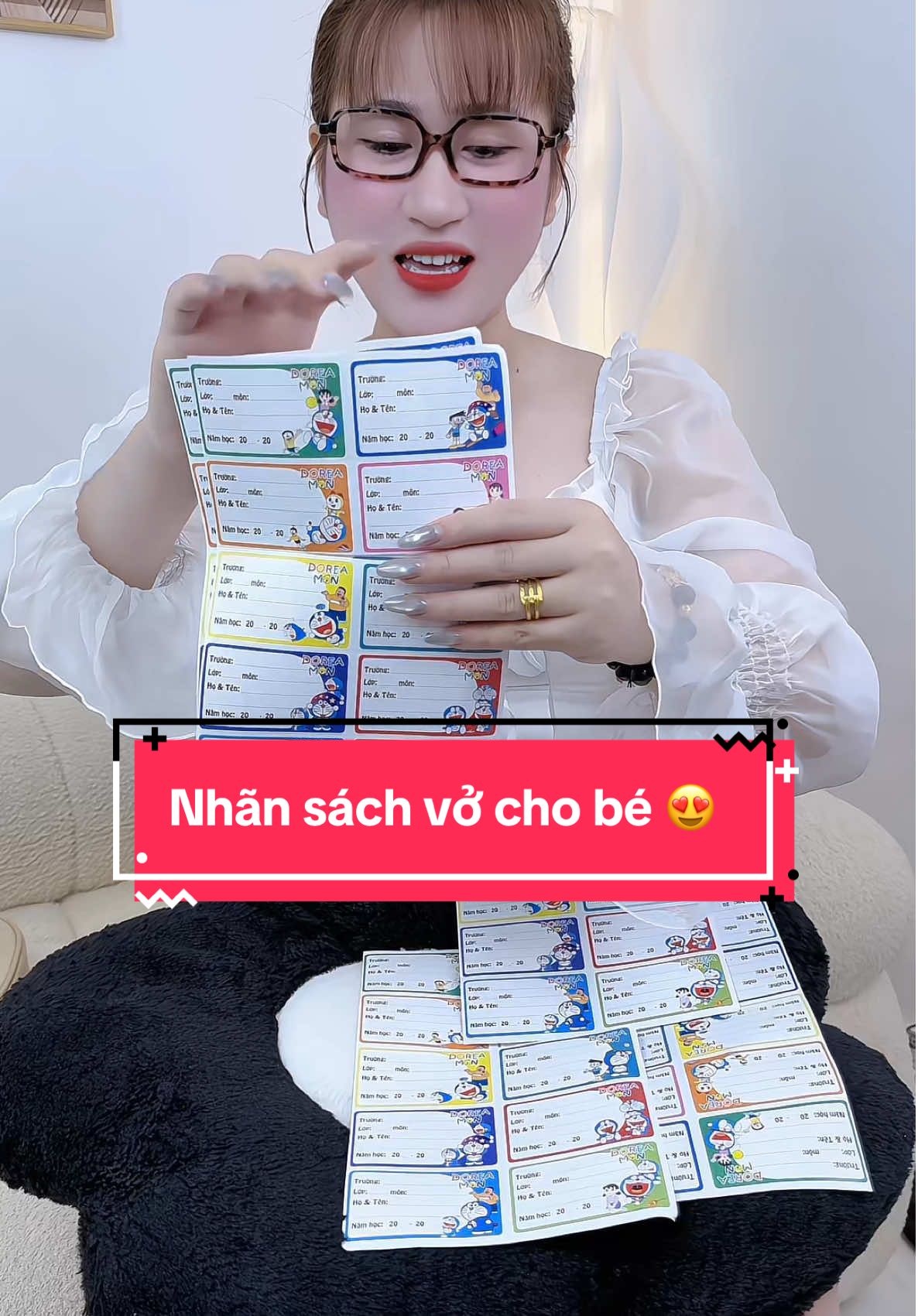 Nhãn sách vở cho bé 😍#nhanvo #nhanvochobe #nhansachvo 