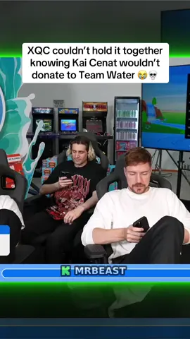 XQC couldn’t hold it together knowing Kai Cenat wouldn’t donate for Team Water 😭💀 #mrbeast #kick #streamer #viral #fyp 