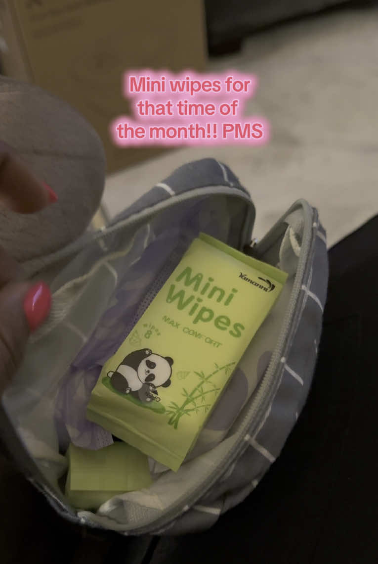 These mini wipes, sanitary napkins bags and spray refiller tube will save the day during PMS time!! ##miniwipes##pms##bloodymary##teenagergirl##wallscc