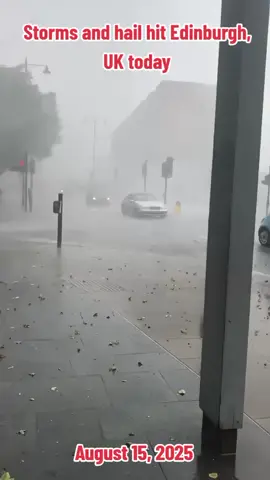 Storms and hail hit Edinburgh, UK today #storm #hailstorm #edinburgh #Scotland #unitedkingdom 