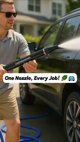 From Mud to Shine 🚗💦#CarWashAtHome #HighPressureNozzle #GardenCleaning #MultiFunctionSprayer #HomeCarCare          