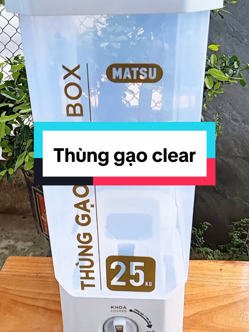 Thùng đựng gạo clear Duy Tân loại 15-25kg nhựa PP nguyên sinh an toàn, không mùi #thunggaoclearduytan  #thunggaoduytan  #thunggaodep  #thunggao  #xuhuong 