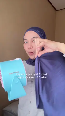 Akhirnya punya kipas kayak gini buat ngadem, selain di meja kerja kalian bisa bawa ke mobil juga lho #kipasgoojodoq #kipasduduk #kipasmini #minifan 