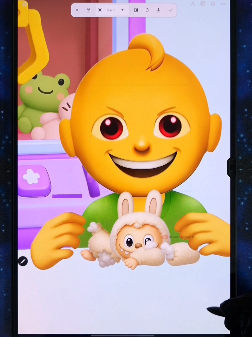 🧸👶💀🩸He loves Labubu! #digitalart #emojichallenge #funny #shorts 